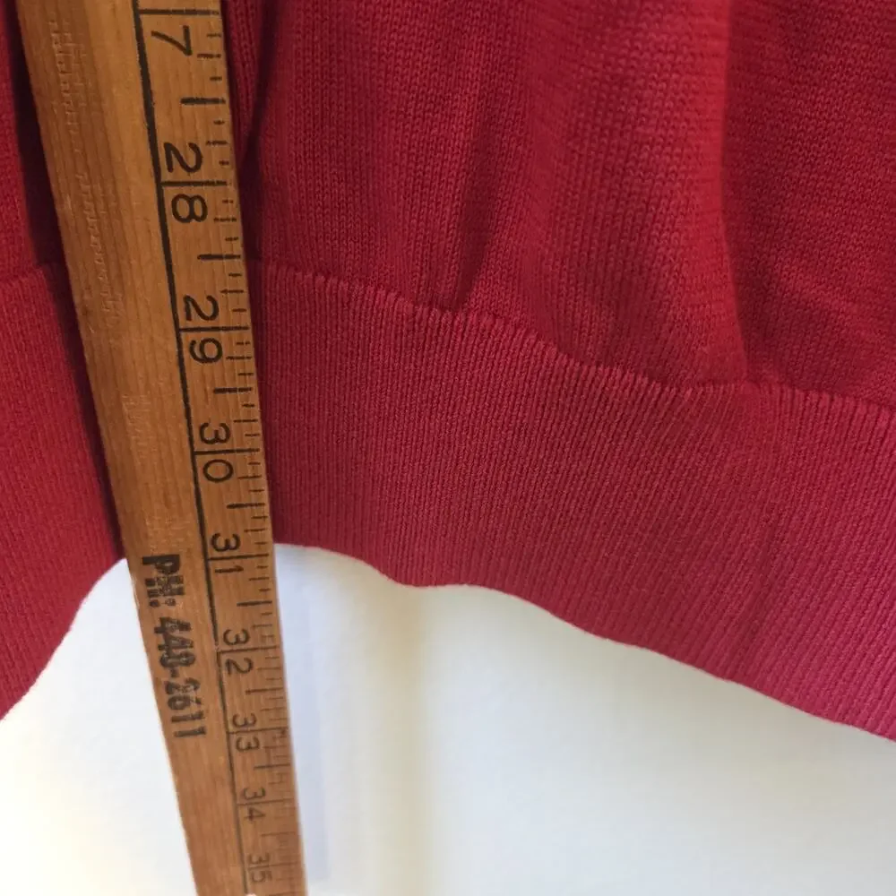 Tommy Hilfiger Mens XXL Classic Crewneck Premium Cotton Sweater Cranberry Red